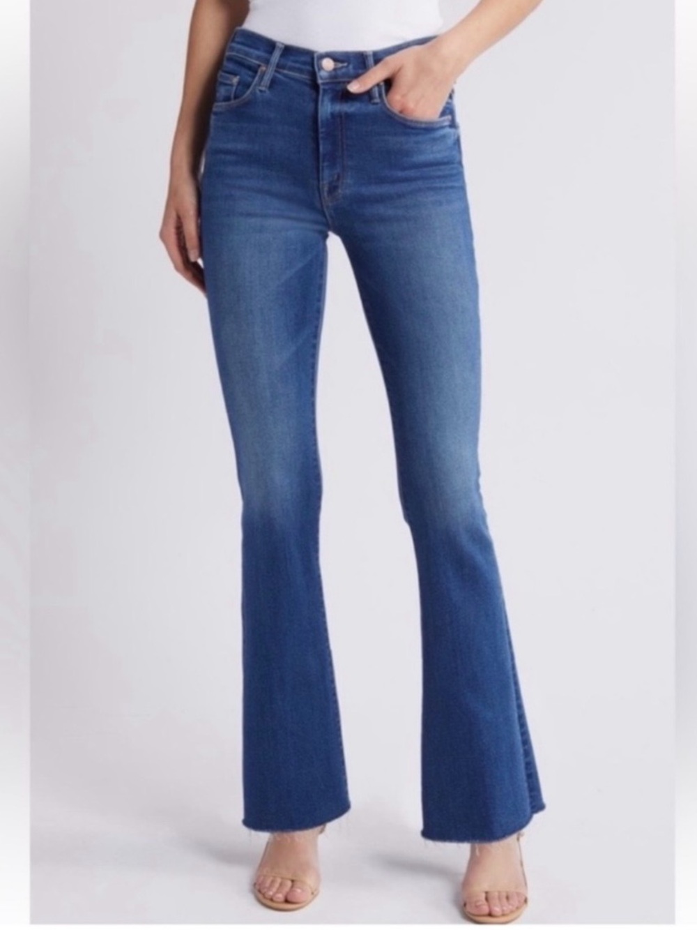 MOTHER The Weekender Fray Hem High Rise Jeans Size 26